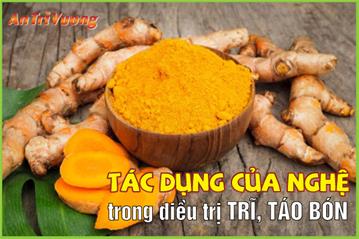 Tác dụng của nghệ trong điều trị trĩ, táo bón